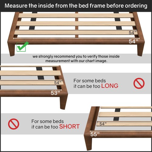 Greaton, 0.68-Inch Horizontal Wooden Bunkie Board/Bed Slats, Full(54"), Beige
