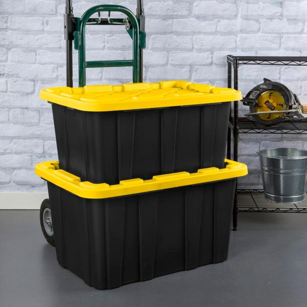 Sterilite 27 Gallon Heavy-Duty Storage Tote - 4-Pack Stackable Plastic Bins with Lids for Garage & Outdoor Gear