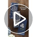 Hydrangea Embroidered Hand Towel Set - 2pc Cotton Velour, 16x25 Blue