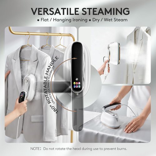 **Travel Steamer for Clothes by [Brand Name] - 1300W Power, 160mL Tank, 10s Heat-Up, 6 Modes | Ideal for Home & Travel**