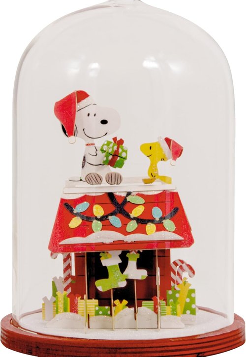 Hallmark Peanuts Snoopy's Doghouse Christmas Ornament - Glass & Paper | Perfect Gift for Peanuts Fans