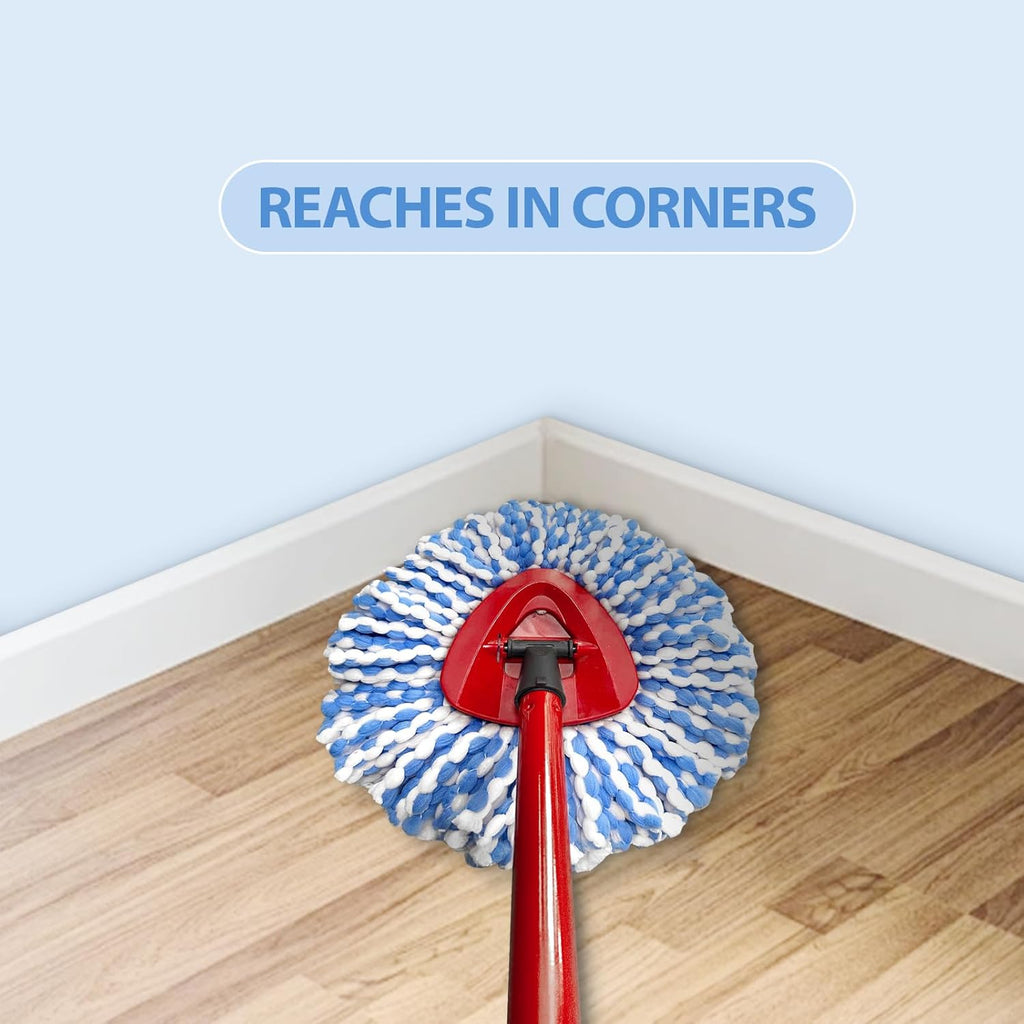 Skiennix Spin Mop Replacement Heads - 3 Pack Microfiber, Machine Washable for Deep Cleaning