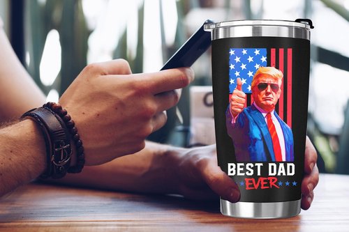 ForGreetMe Gifts for Dad from Daughter Son - Dads Birthday Gifts Ideas, Best Dad Ever Gift, Perfect for Fathers Day, Birthday, Christmas - 20oz Coffee Cup Mug Tumbler