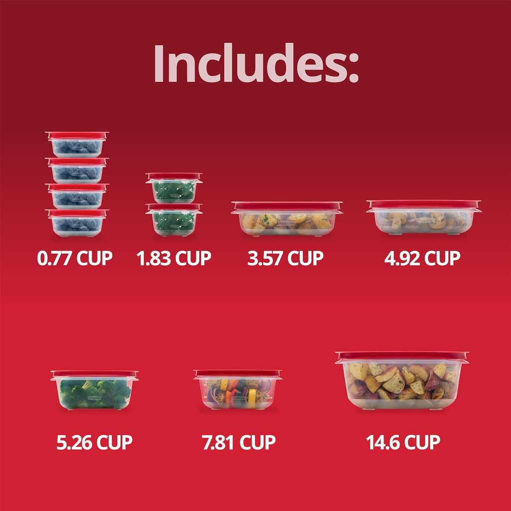 Rubbermaid EasyStore Food Storage Containers - 22-Piece Set with Lids for Organized Kitchen
