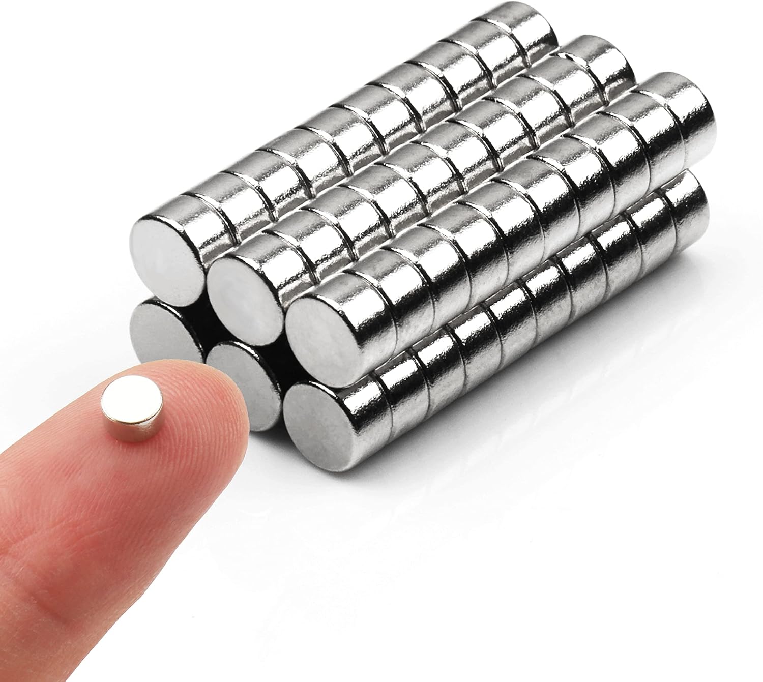 Skiennix 60pcs Small Round Magnets - Durable Miniature Magnets for Refrigerator & Office Use