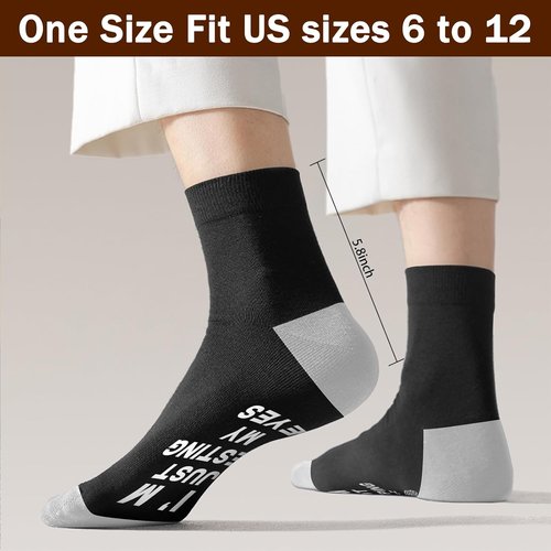 Dealswin Funny Socks for Dad - Perfect Birthday or Father's Day Gift | "I'm Not Sleeping, Just Resting My Eyes" Design