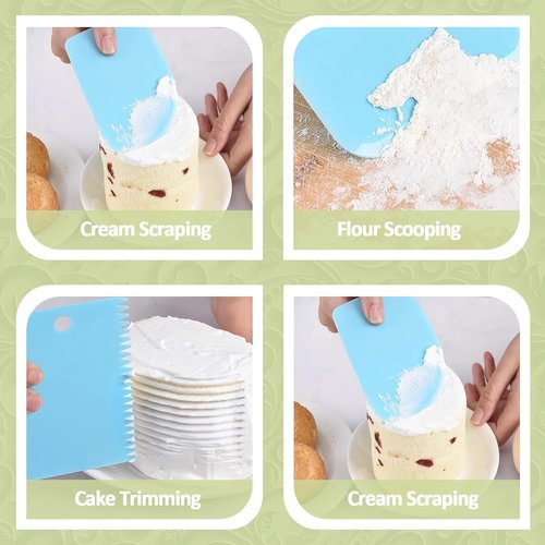 FANTEXY Cake Decorating Set - 33 Reusable Piping Bags & Tips with 24 Icing Tips, 2 Couplers & Scrapers