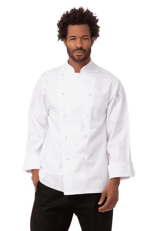 Chef Works Men's Henri Executive Chef Coat, White, 42