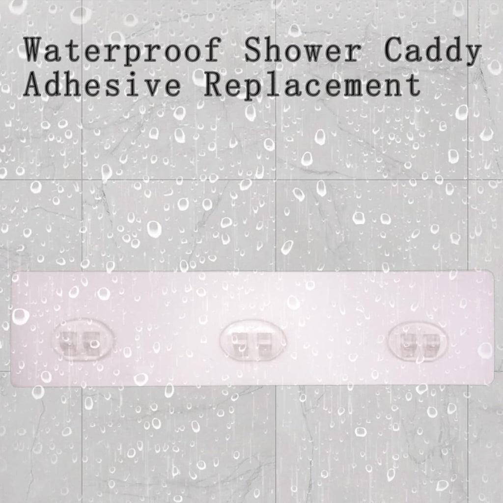Skiennix Shower Caddy Adhesive - Strong Transparent Replacement Pads | No Drilling, Ideal for Bathroom & Kitchen Storage