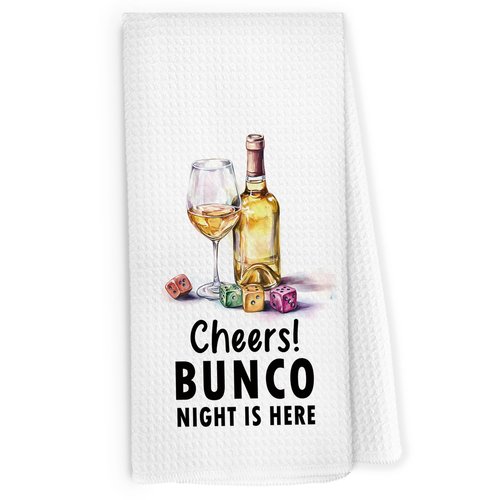 Pugwak Funny Wine Kitchen Dish Towels 16x24 Inch, Bar Cart Decor Towels for Bartender, Gifts for Wine Lovers, Bunco Gifts Decorative Hand Towel Tea Towel for Bar Club Kitchen