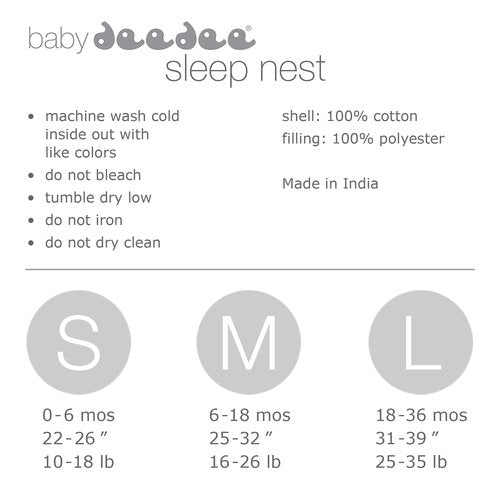 Baby Deedee Sleep Nest Sleeping Sack, Warm Baby Sleeping Bag fits Newborns and Infants,Medium (6-18 Months)