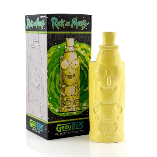 Geeki Tikis Rick & Morty Mr. Poopy Butthole Mug | Official Rick & Morty Tiki Style Ceramic Cup | Holds 12 Ounces