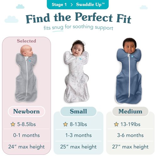 Love to Dream Swaddle UP - Baby Sleep Sack 1.0 TOG | Self-Soothing Swaddle for Newborns, Moon Olive 5-8.5 lbs