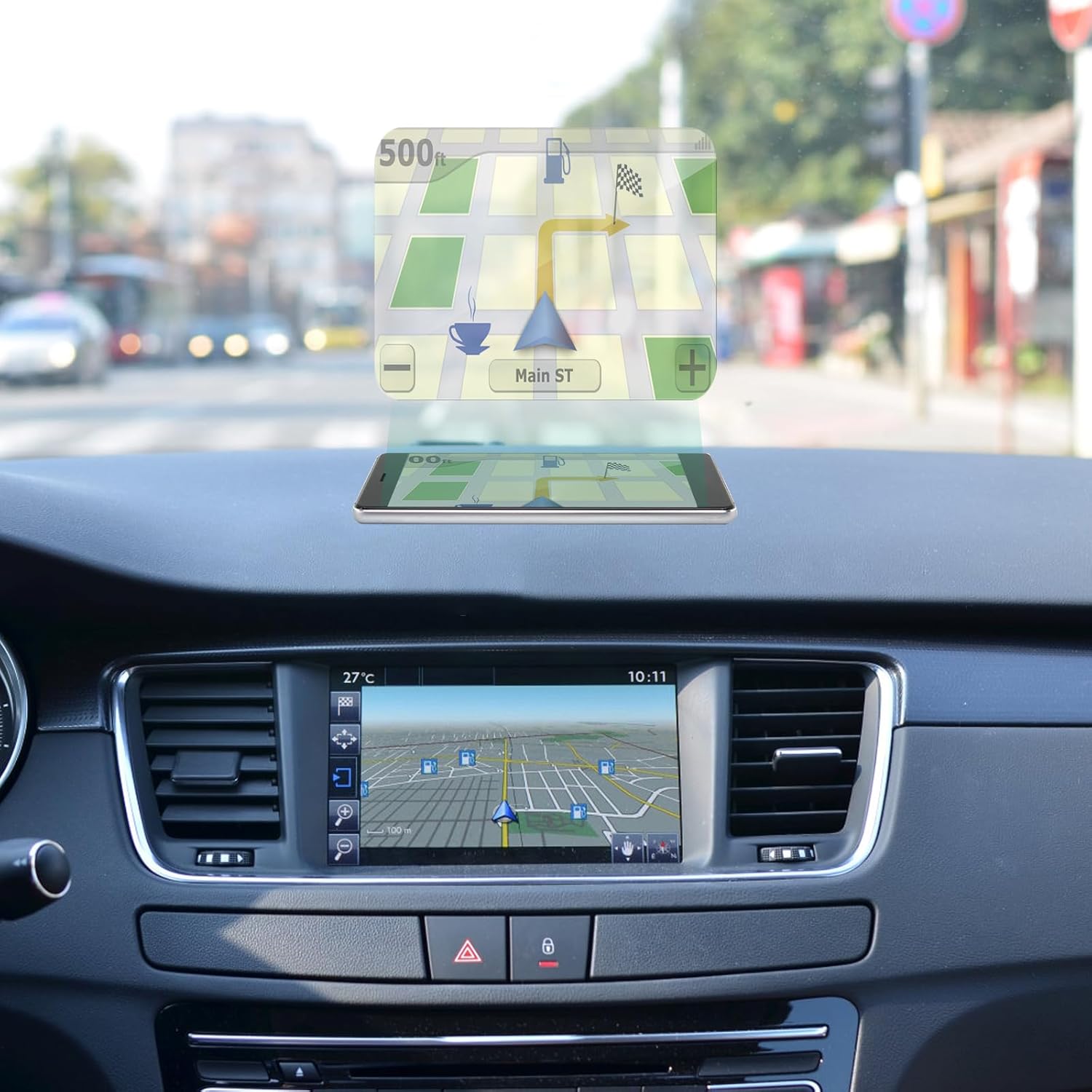 Uonlytech Reflective Film for Cars - 2pcs Head-Up Display Glasses Sticker | Windshield Protection