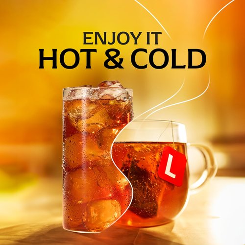 Lipton Black Tea Bags - High Caffeine Hot or Iced Tea | 100 Count for Energizing Brews