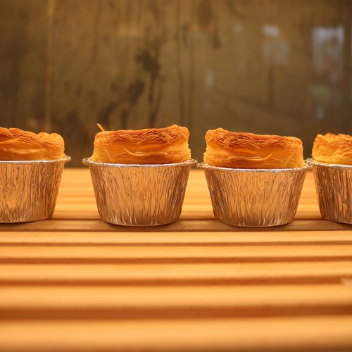Aluminum Foil Baking Cups 150 Pcs, SUPPHOUS 4 Oz Disposable Ramekin Aluminum Cupcake liners, Silver Foil Baking Cups Muffin Liners for Cupcake, Baking, Egg Tart, Pudding, Creme Brulee