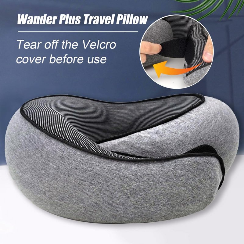 Travel Neck Pillows for Airplanes 2026 New Travel Pillow Neck Travel Pillow Memory Foam Airplane Pillow for Offices and Cars(Dark Grey)