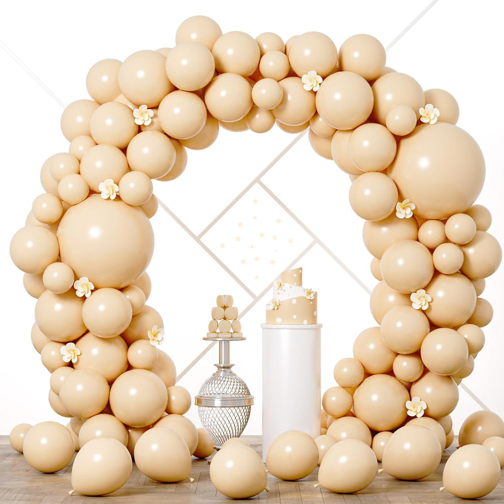 Voircoloria Blush Balloon Garland Kit - 90-Pack in 5/10/12/18 Inch Sizes for Weddings, Graduations & Parties