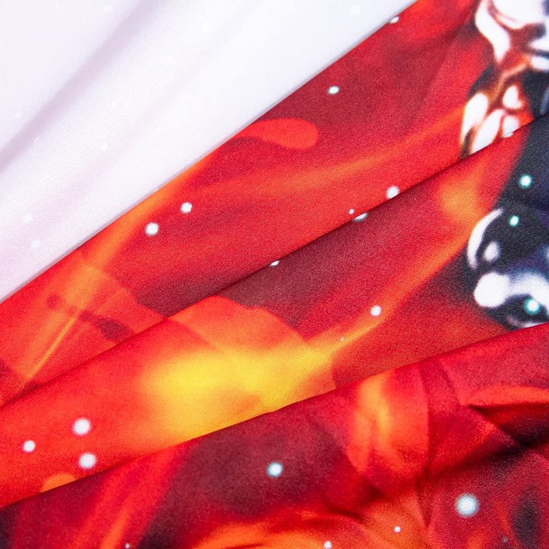 Roscloud Sports Soccer Ball Sheet Sets Twin Size - 2PC Ice Flame Galaxy Soccer Ball Boys Fitted Sheets（Fitted Sheet1 Pillowcases1）