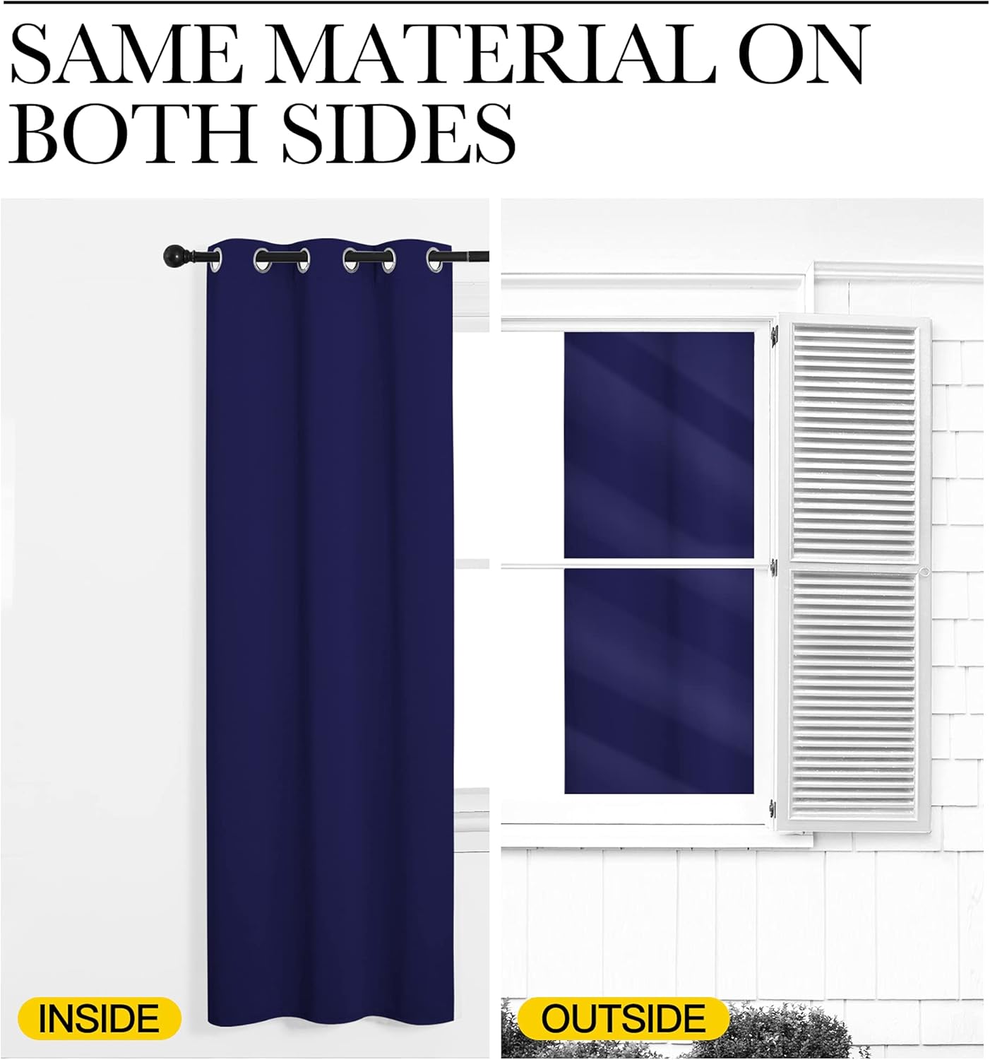 NICETOWN Blackout Curtain Panels - Energy Saving Thermal Insulated Grommet Drapes | Royal Blue, 34" x 54" (1 Pair)