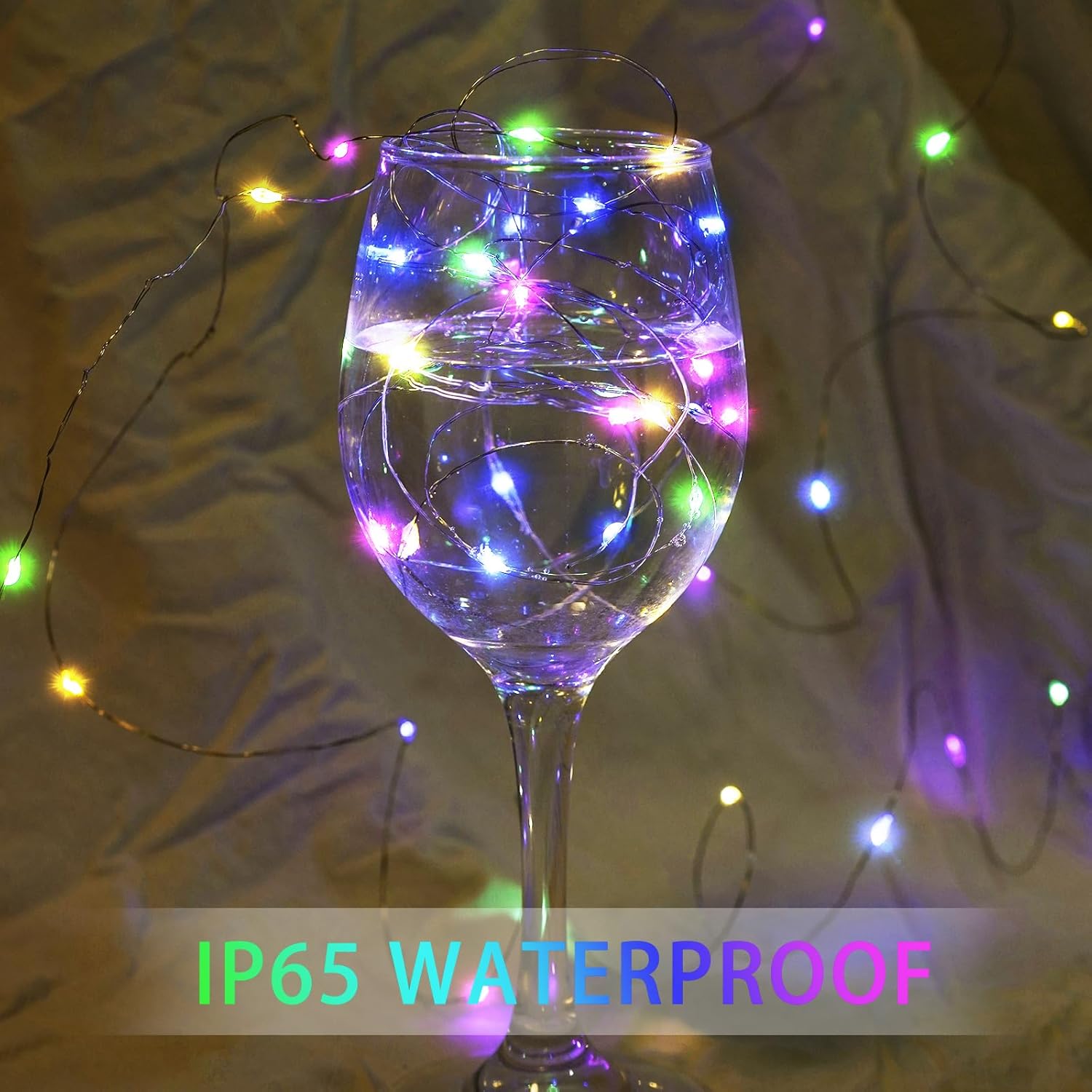 Skiennix 12 Pack Rainbow Fairy Lights - 7Ft 20 LED Twinkle String Lights | Waterproof & Battery Operated for Parties & Weddings