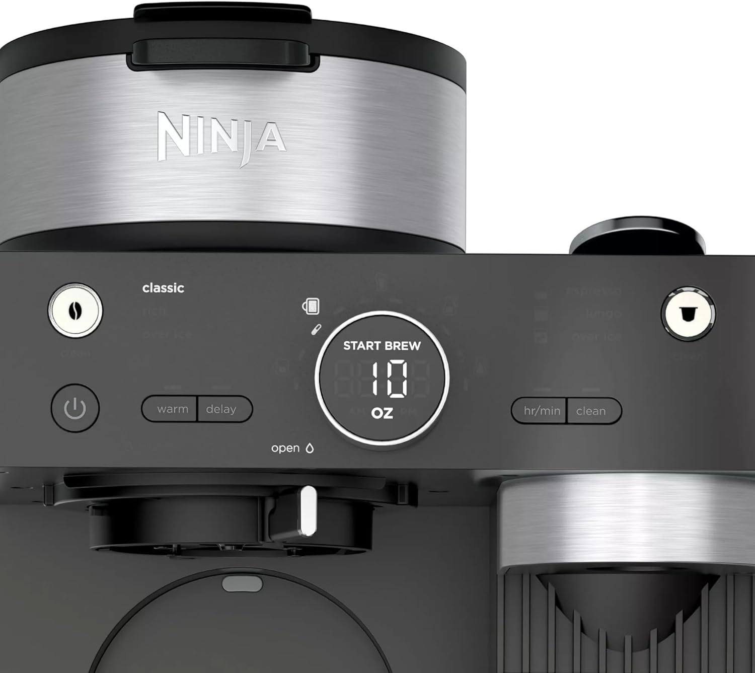 Ninja Refurbished CFN601 Espresso & Coffee Barista System - Single-Serve & 12-Cup Carafe with Built-In Frother