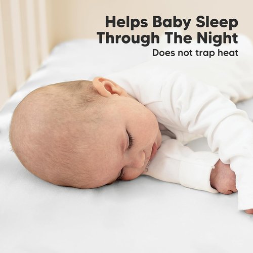 KeaBabies Organic Crib Sheets - 2-Pack Fitted Jersey Cotton for Baby Bed | Soft & Cute Cloud Prints, 52x28