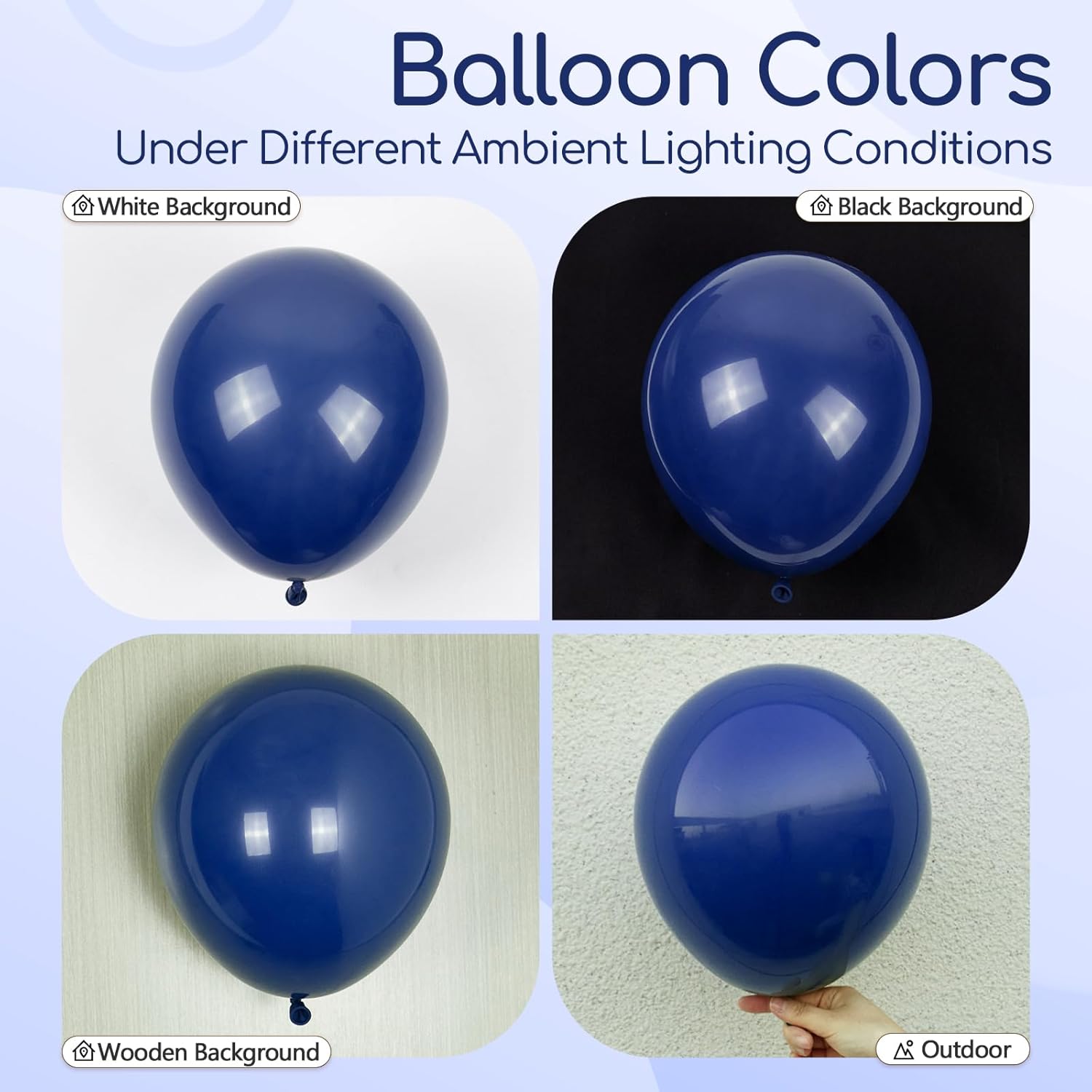 Navy Blue Balloons | 12-Inch Latex Balloons - 50-Pack for Graduation, Wedding & Birthday Decor