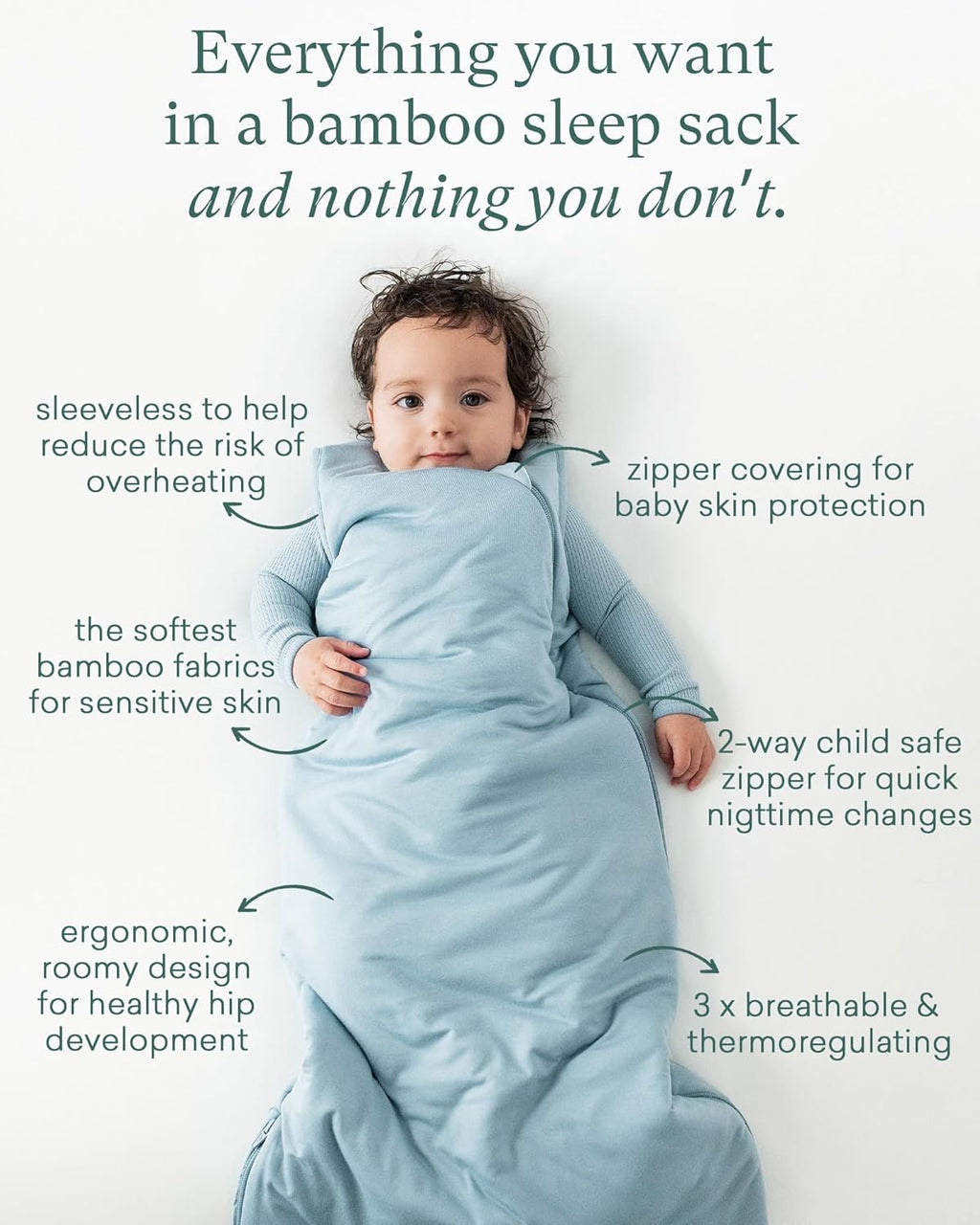 PurComfy Sleep Sack - 2.5 TOG Premium Bamboo Viscose Warm Baby Sleeping Bag | Soft Quilted Design