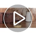 Personalized Whiskey Glass Gift Set with Custom Initial J - Vintage Wooden Barrel, Chilling Stones & Coaster