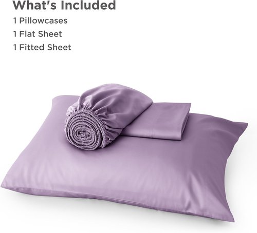 Bedsure Cooling Twin XL Sheets - Breathable Rayon from Bamboo | Soft, Deep Pocket Up to 16 Inches, Lilac