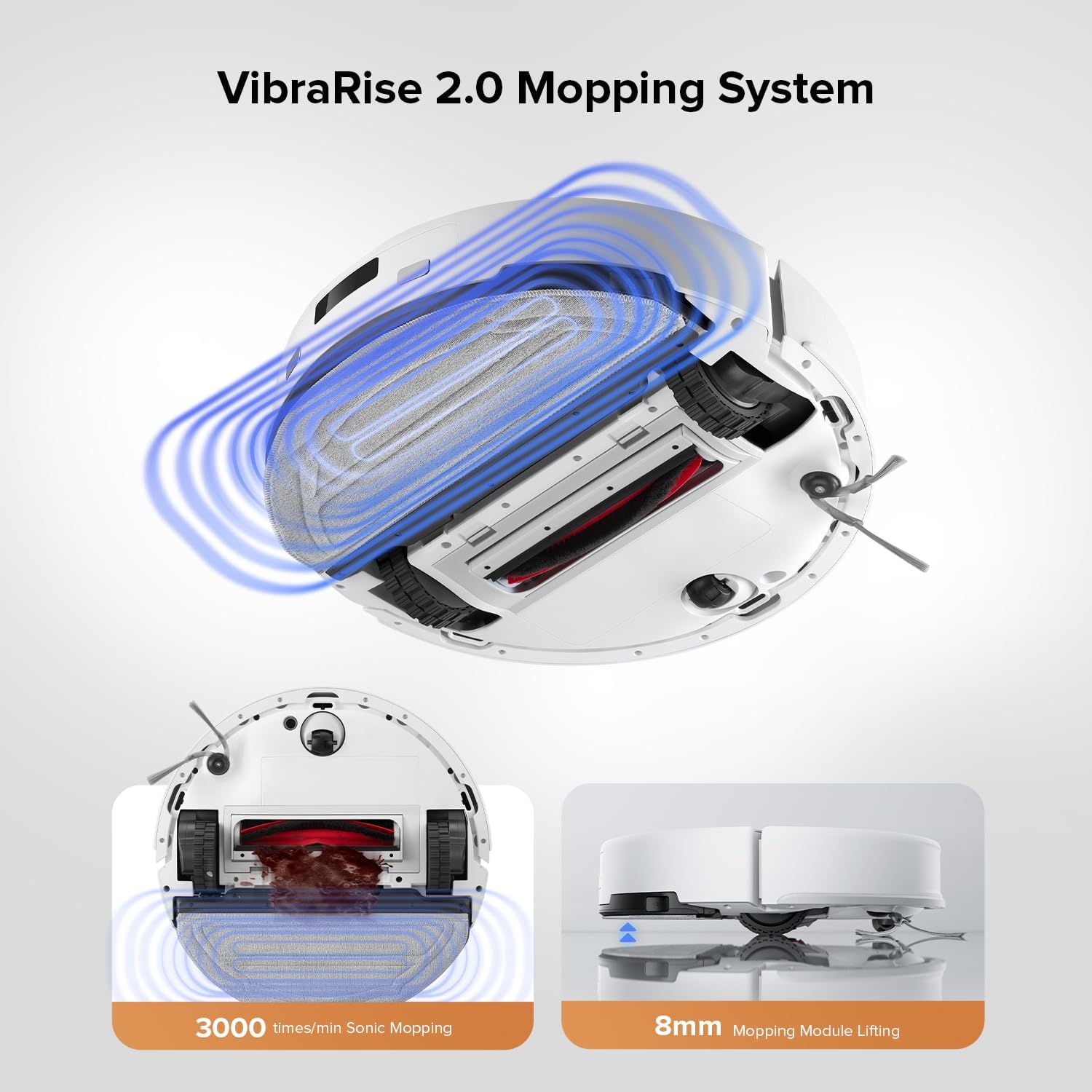 Roborock Q10 S5+ Robot Vacuum & Mop - 10,000Pa Suction, 70 Days Self-Emptying, Sonic Mopping, Ideal for Pet Hair