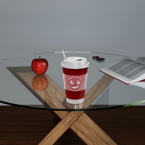 HAPPYFACE 100 Pack, 16 oz Disposable Coffee Cups, Double Wall, Cold or Hot Drink Cups, with Lids, Sleeves, Stirring Straws, Suitable for Home and Party
