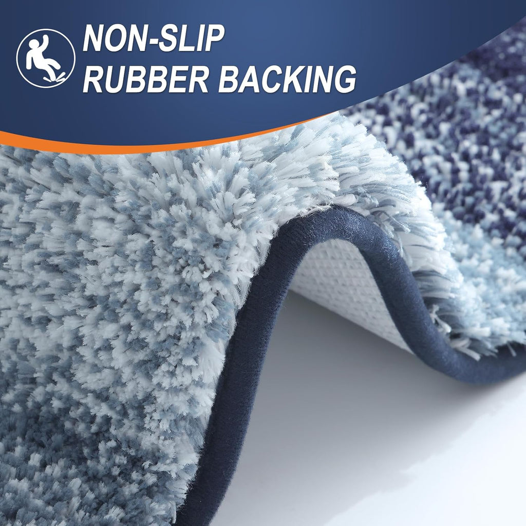 OLANLY Bathroom Rugs - Extra Soft Microfiber Mat | Quick Dry, Machine Washable, 30x20, Airy Blue