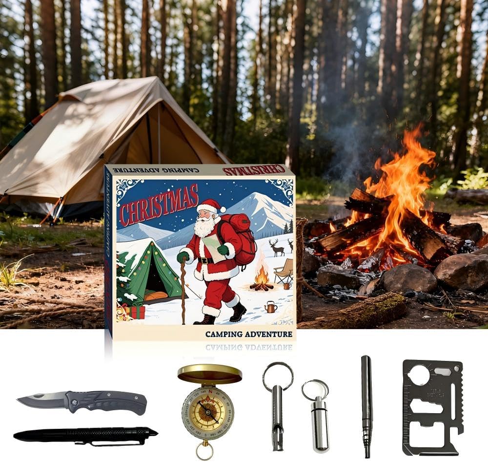 Survival Kits Advent Calendar 2026 - 24 Days of Emergency Survival Gear for Men & Boys | Perfect for Camping & Outdoor Adventures
