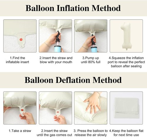 Beige 40-Inch Number 1 Balloon by [Brand Name] - Large Cream White Foil for First Birthday Decorations