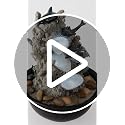 Indoor Dolphin Tabletop Water Fountain with LED Light & River Rocks