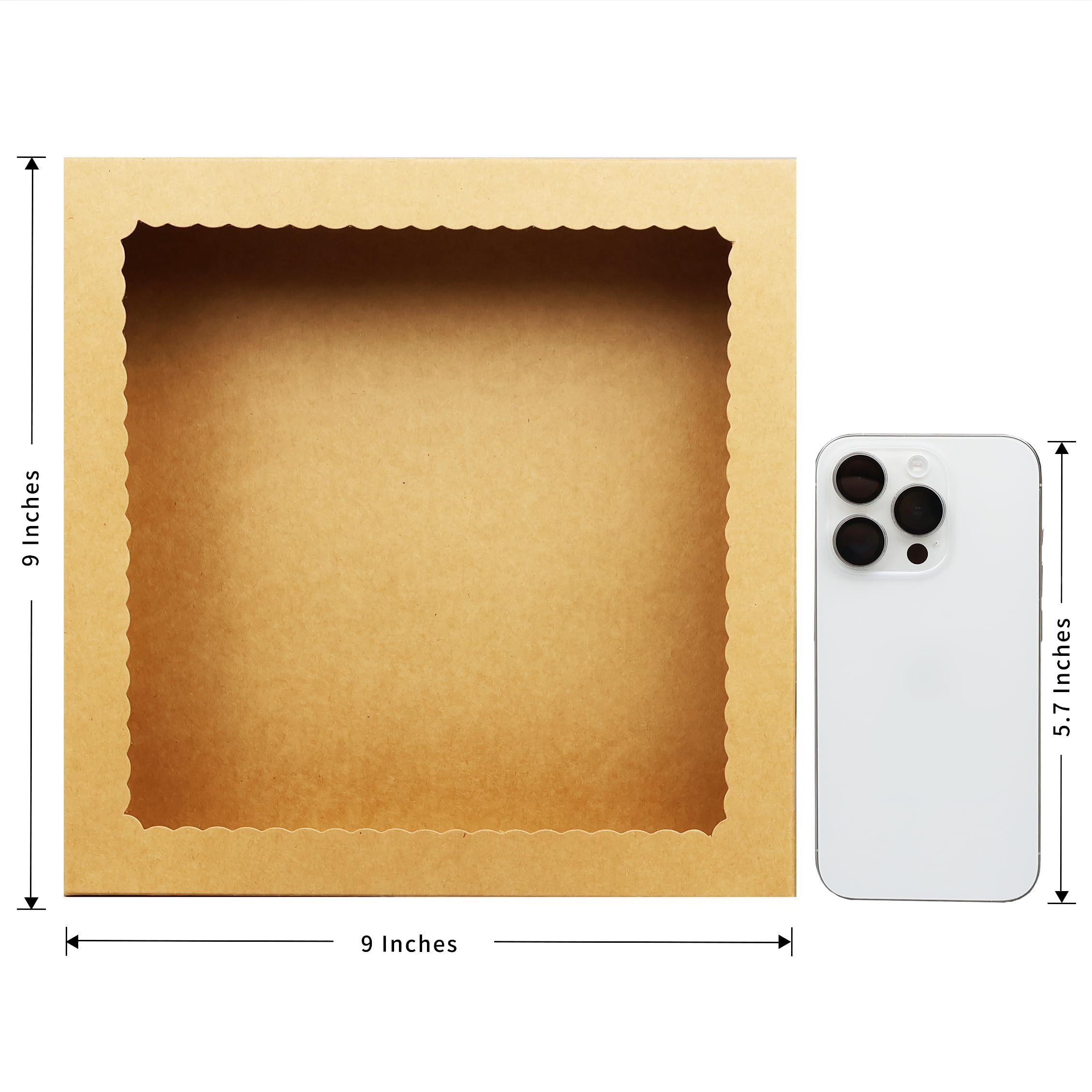 12pcs 9x9x2.5 Inches Brown Pie Box Bakery Boxes with Window Cookie boxes Treat Boxes Dessert Boxes Donut Boxes Muffin Boxes for Pastry Candy Small Cake Cupcake for Gift Giving Party