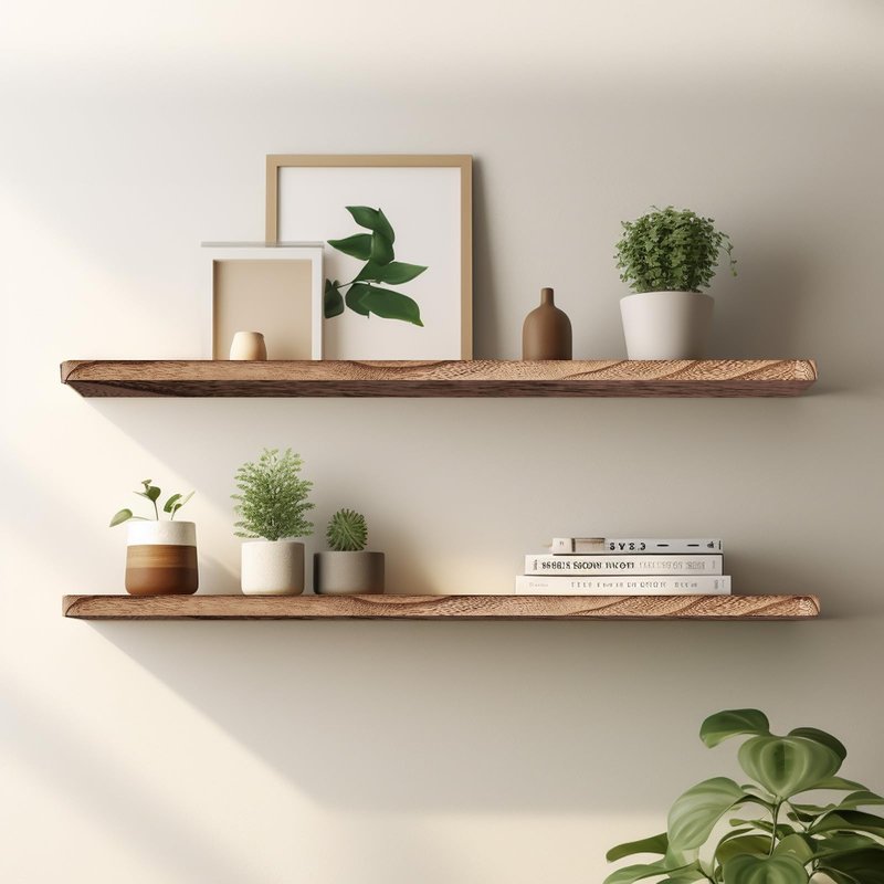 YLYHSST Floating Shelves 36 Inches Long, Set of 2 Solid Rustic Wood Wall Mounted Shelves, Wall Picture Ledge Shelf with Invisible Metal Brackets for Living Room, Bedroom, Bathroom, Carbonized Black