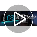 16-Inch Large LED Digital Wall Clock with Remote and RGB Night Light