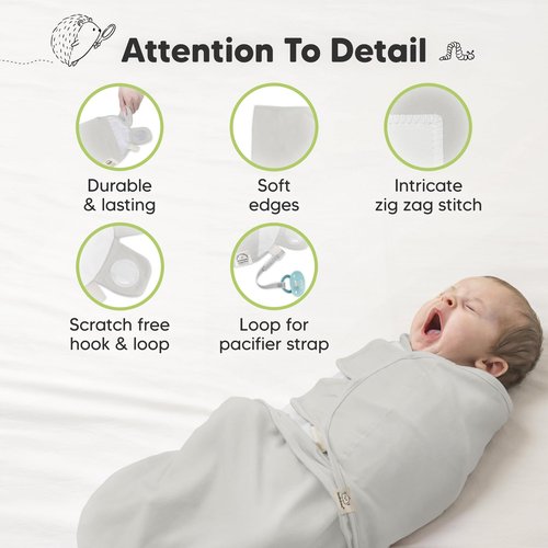 3-Pack Organic Baby Swaddle Sleep Sacks - Swaddles for Newborns, Infant 0-3 Months, Baby Girls, Boys, Soft & Snug Newborn Sleep Sack, Nursery Swaddling Blankets (The Wild, OS)