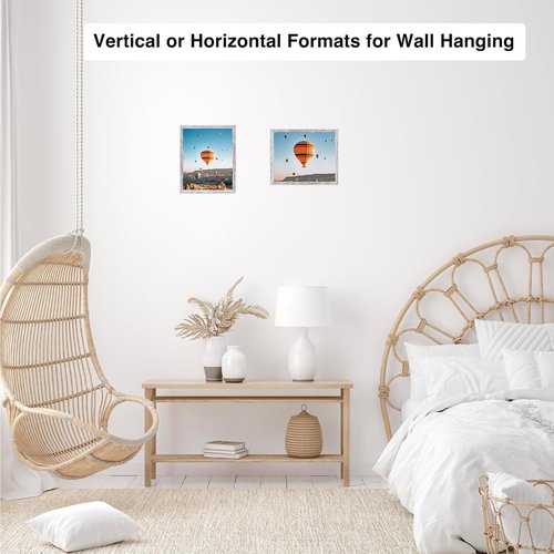 JCJMY 4x5 Rustic White Picture Frame - Versatile Wall & Tabletop Display with Shatter-Resistant Plexiglass