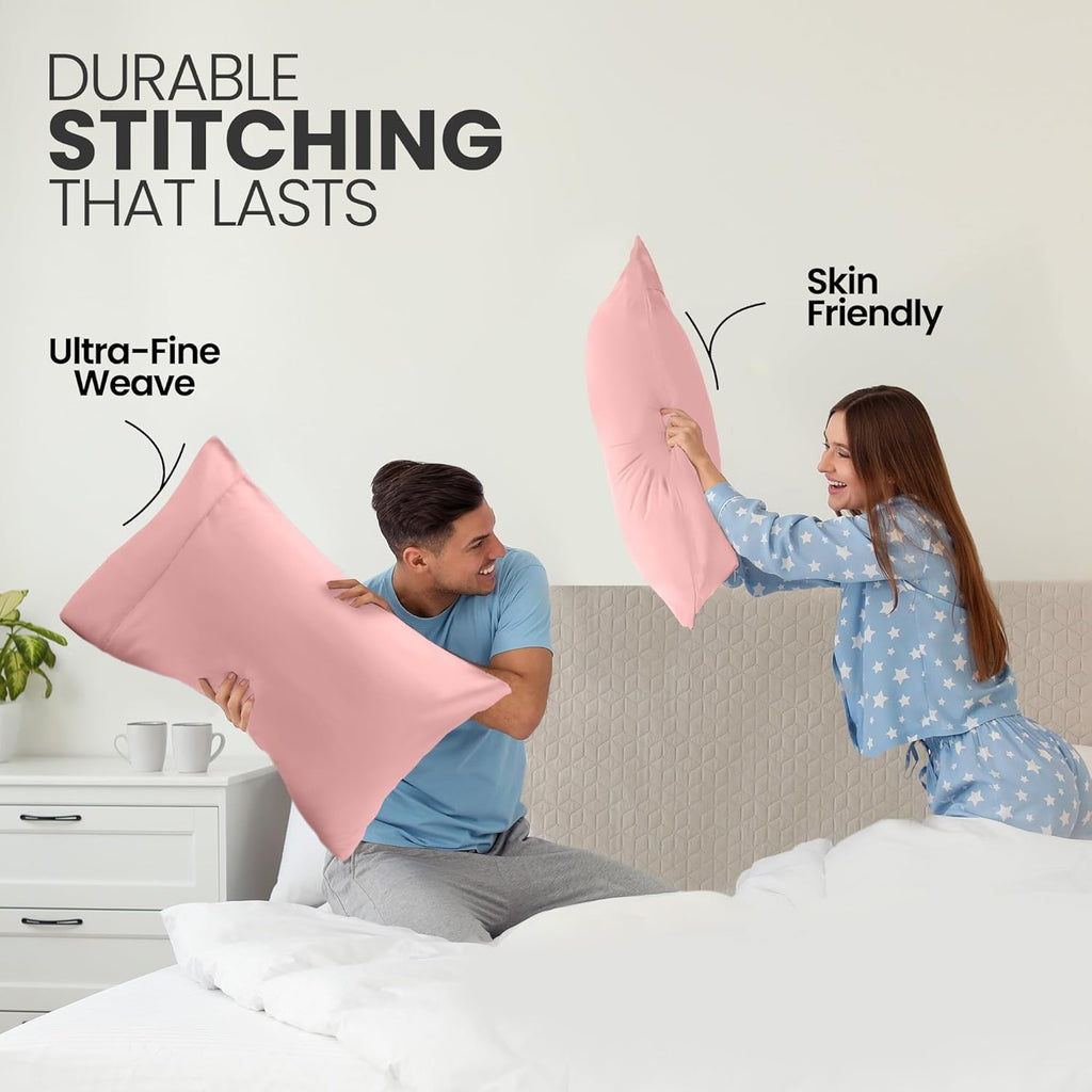 Utopia Bedding Pillow Cases - Soft Brushed Microfiber, Envelope Closure - 20x26 Inches, Pink | 2-Pack