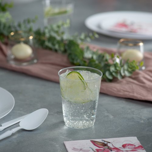 PLASTICPRO Disposable Plastic Tumblers (Clear, 50)