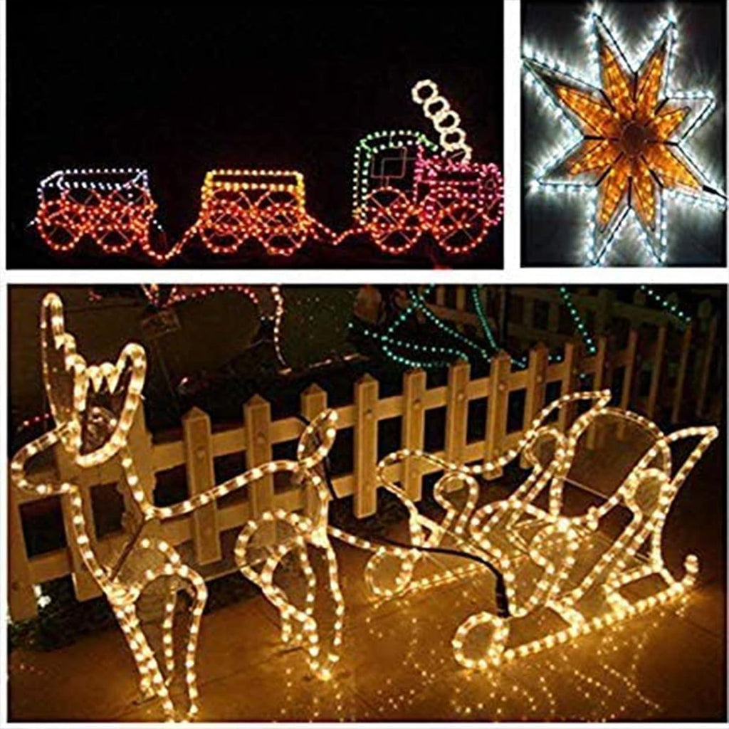 Skiennix 150ft LED Rope Lights - Waterproof, Flexible Tube Lighting with 8 Modes | Warm White for Indoor & Outdoor Decor