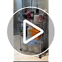 3-Tier Clear Acrylic Rolling Utility Cart with Lockable Wheels & Handle