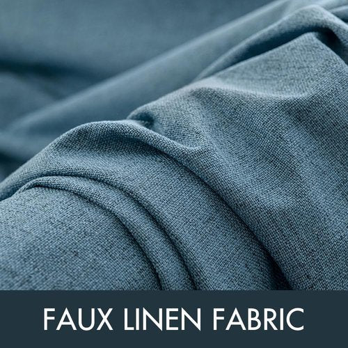 MIULEE Blackout Curtains - 100% Thermal Insulated Linen Texture - Dusty Blue, 52x108 Inch (2 Panels)