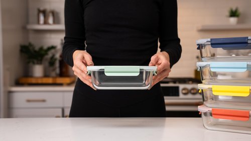 CEYWA 5-Pack 36oz Glass Food Storage Containers with Lids - Borosilicate Glass Meal Prep Container - Airtight, Leak-Proof Reusable Food Prep Containers, Microwave, Freezer, Oven Safe & BPA Free