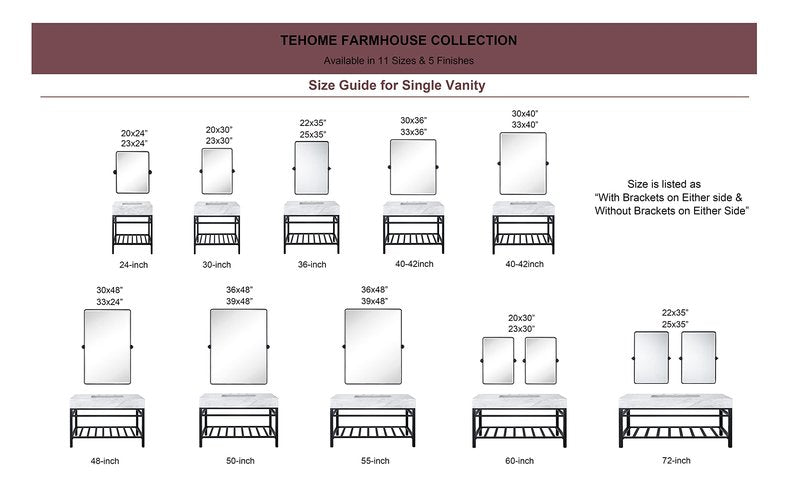 TEHOME Pivot Mirror for Bathroom Matt Black Tilt Beveled Mirror Rectangle Bathroom Mirror Pivoting Metal Framed Vanity Mirrors for Wall, Vertical, Overall 22.91 x 24 inches (Mirrror 19 x 24 inches)
