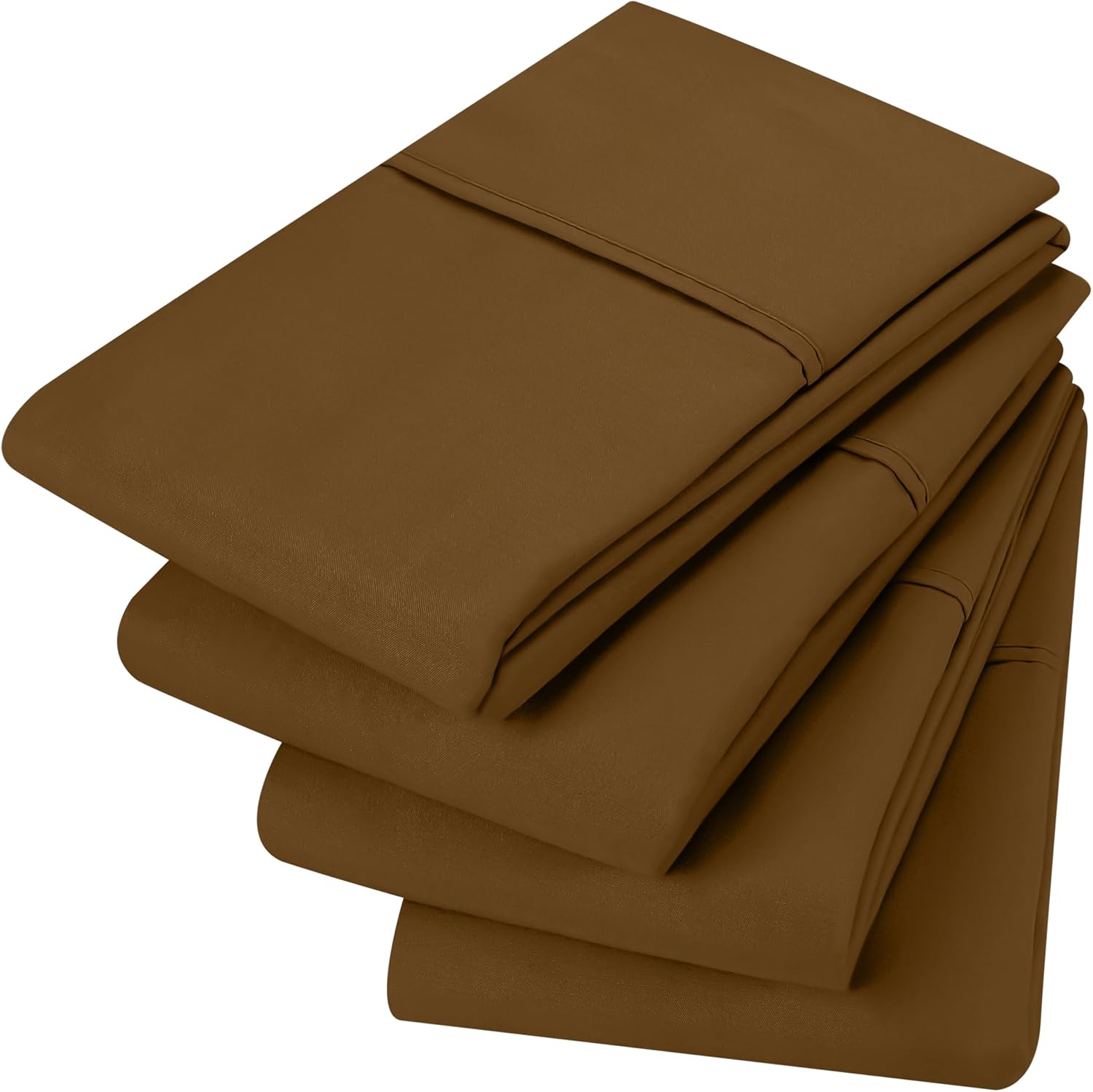 Utopia Bedding King Pillow Cases - 4 Pack - Soft Brushed Microfiber - Fade Resistant 20 X 40 Inches (Mocha)